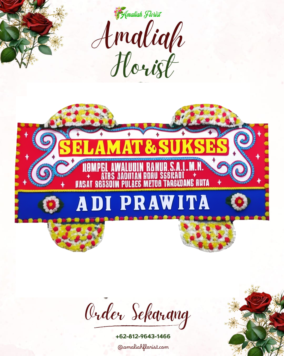 Papan Bunga Ucapan Selamat Sinjai