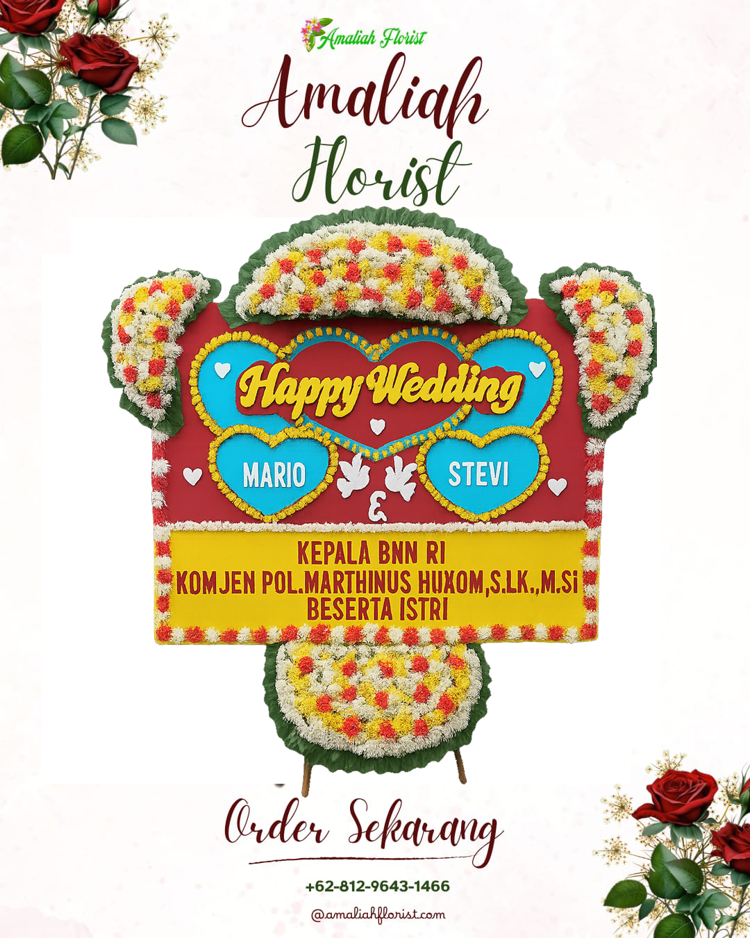 Papan Bunga Pernikahan Sinjai